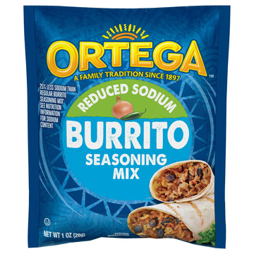 Ortega Seasoning Mix, Reduced Sodium Burrito, 1 Ounce