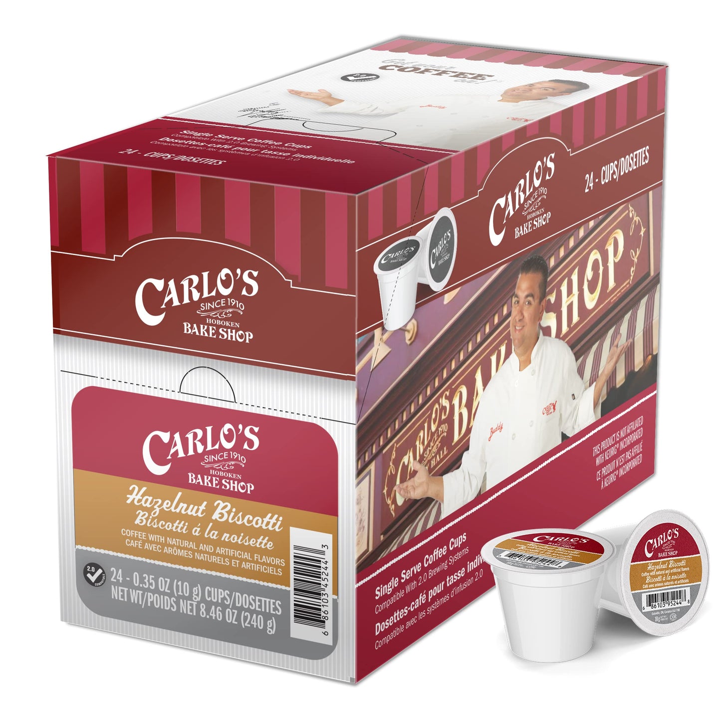 Cake Boss Hazelnut Flavored Coffee Pods for Keurig, Medium Roast, 24 Count