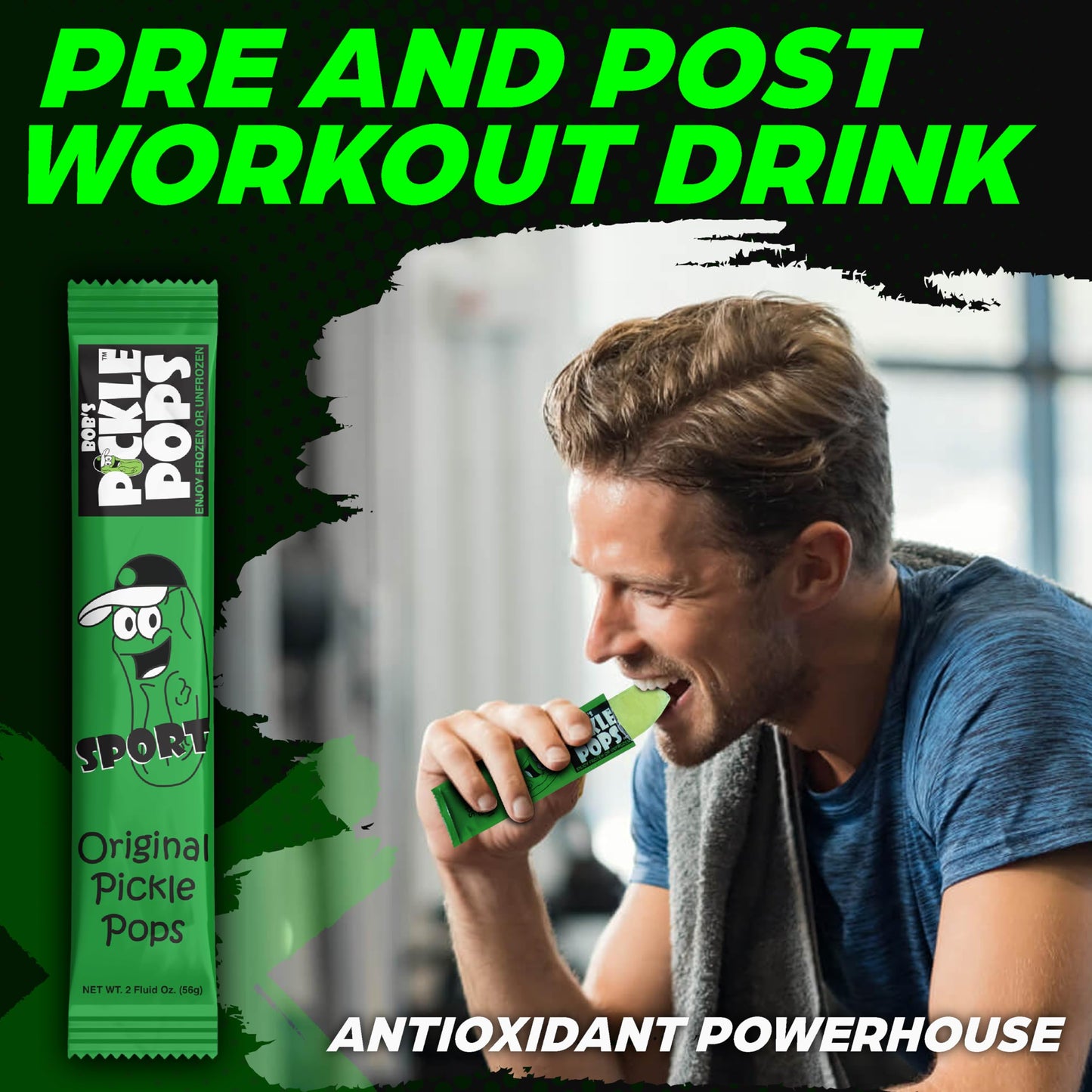 Bobs Pickle Pops Original Dill Juice Flavor Ice Pops - Electrolyte Cramp Relief - 6 Count Pack of 14