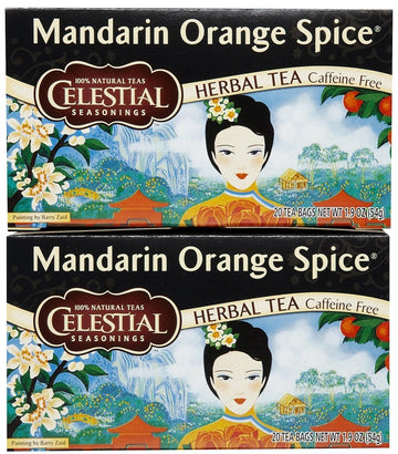 Celestial Seasonings Mandarin Orange Spice Tea Bags, 20 Count (Pack Of 2)