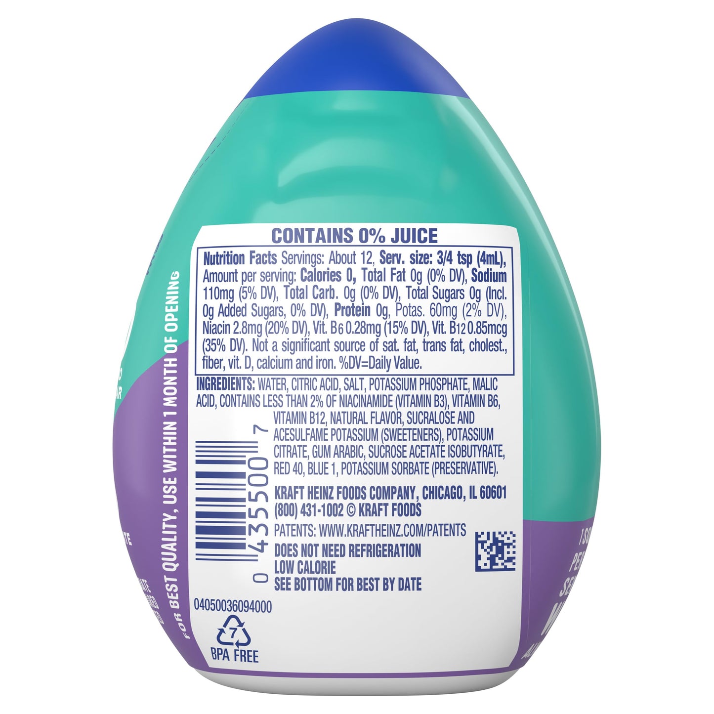 Mio Sport Liquid Water Enhancer, Arctic Grape, 1.62 Oz. (Pack Of 12)