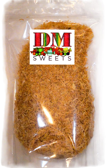 DM Sweets Golden Toasted Sweetened Shredded Coconut - 20 oz of Fresh Crunchy Dried Non GMO Coconut in Resealable Bag to Ensure F