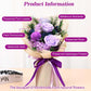Jtoder Forever Flowers For Delivery Prime, Preserved Long Lasting Blue Purple Flower Bouquet For Mom Wife Girlfriend On Mothers