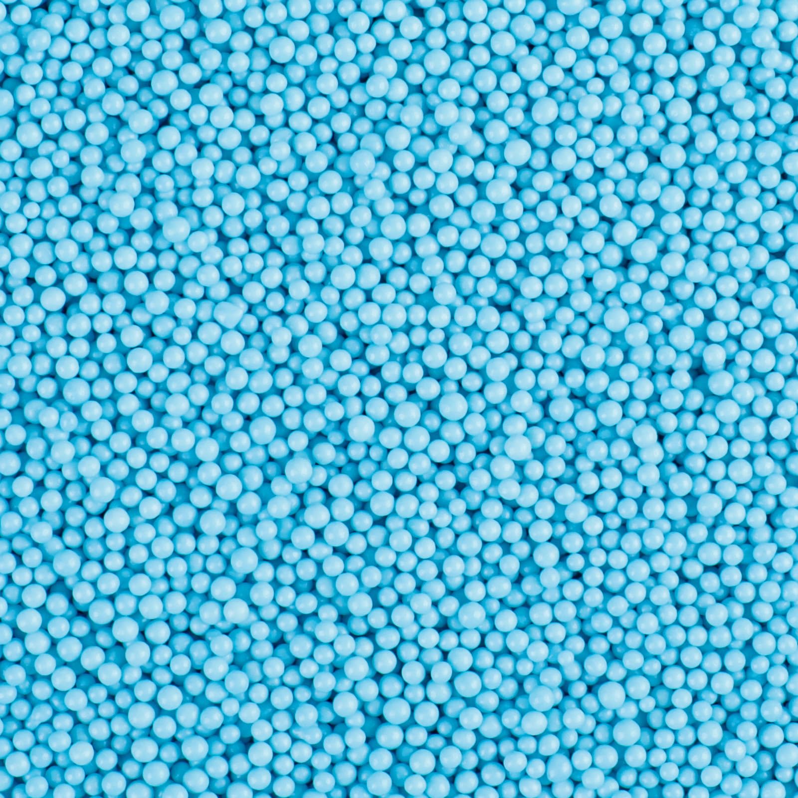 Light Blue Nonpareils Sprinkles - 2mm Edible Mini Pearl Sprinkles for Cake Decorating, Cupcake, Cookie, Baking, Donuts, Ice Crea