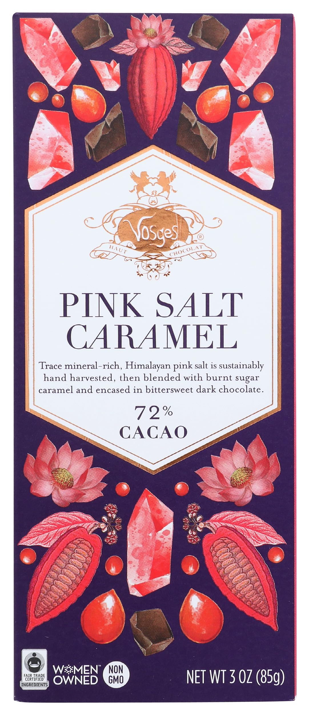 Vosges Haut-Chocolat Pink Himalayan Salt, 3oz Bar