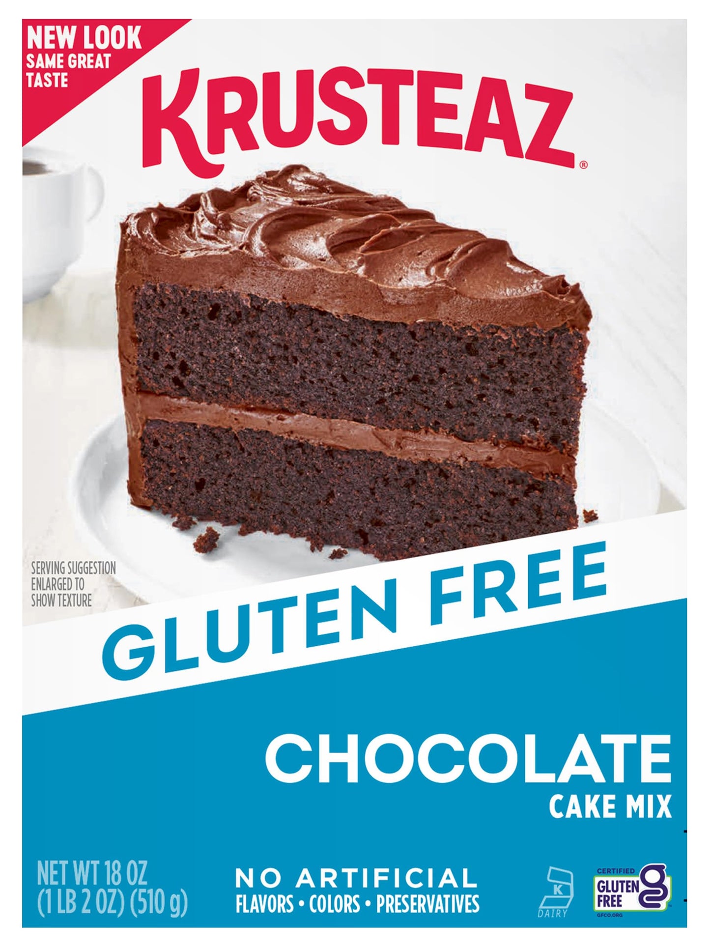 Krusteaz Gluten Free Chocolate Cake Mix, No Artificial Flavors, Colors, Or Preservatives, 18 Ounce (Pack Of 1)