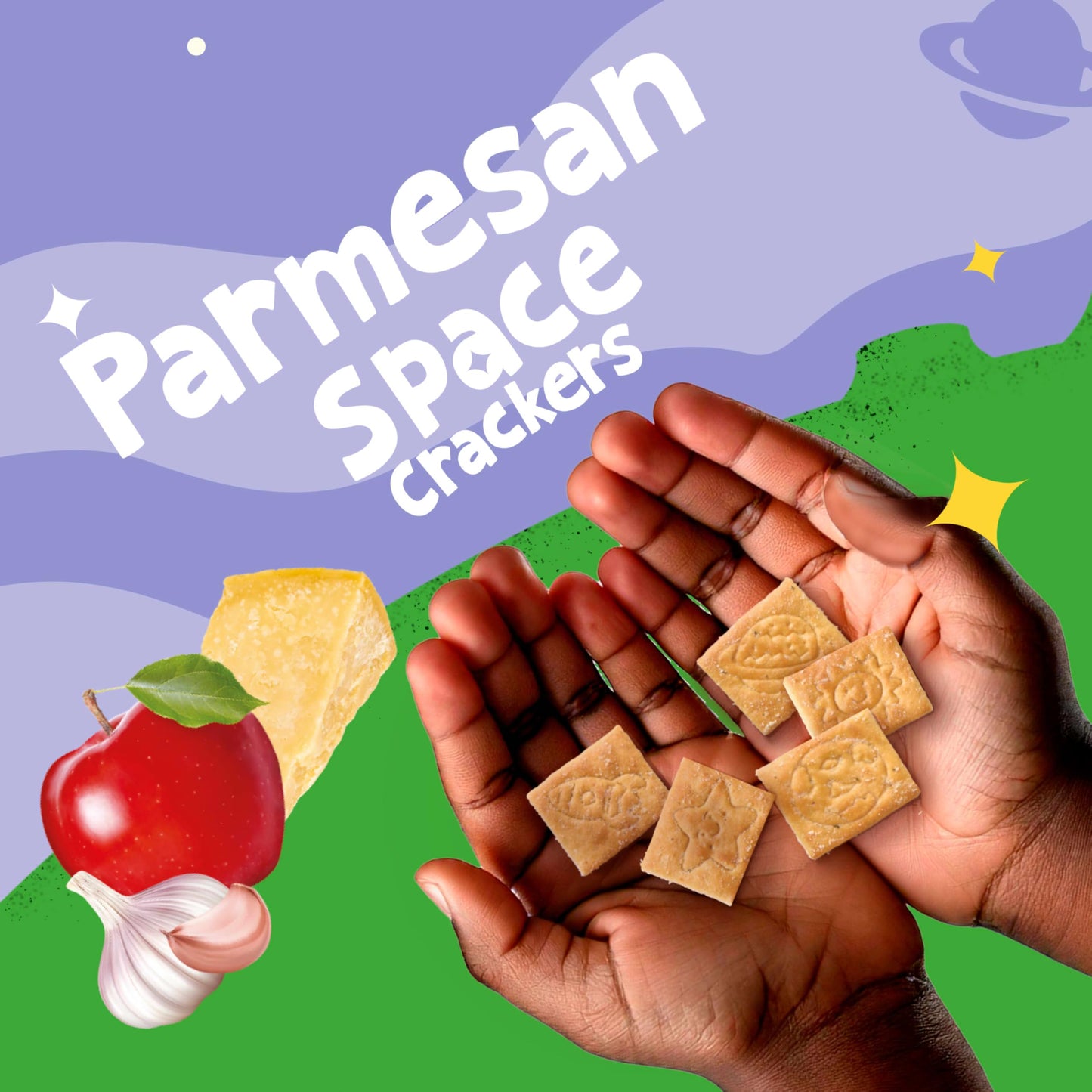 Get'Ems! From Gerber Parmesan Space Crackers, Kids Snack Made With Real Veggies & Fruits, Iron & Vitamin E, No Artificial Flavor