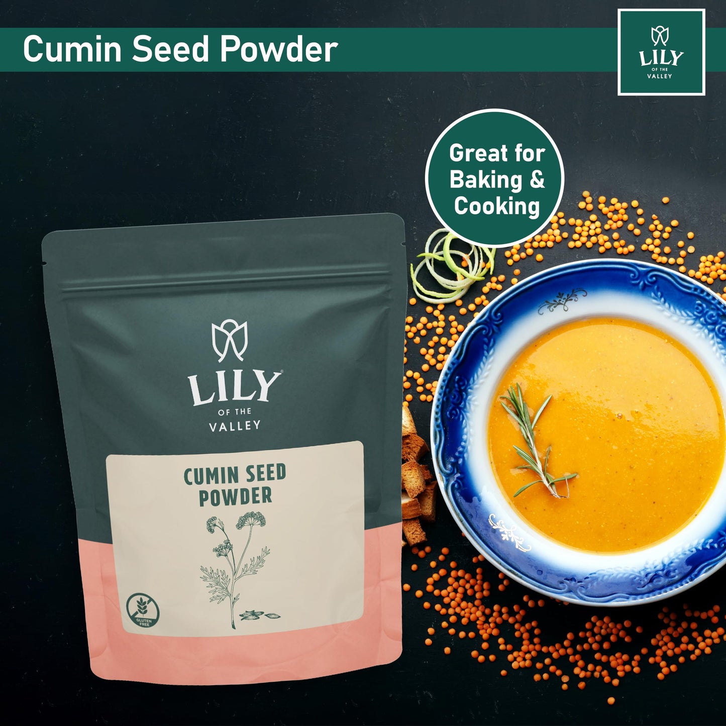 Lily Of The Valley Cumin Powder - Ground Cumin - Great Flavor For Cooking & Baking - 100% Raw Comino Molido Sourced From India -