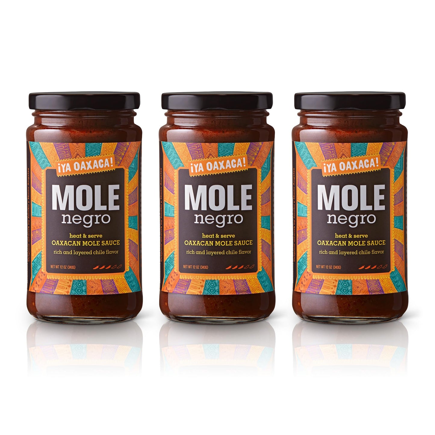 Ya Oaxaca Mole Sauce - Medium Spice - Vegan, Non-GMO, Gluten Free - 12oz (3pk)