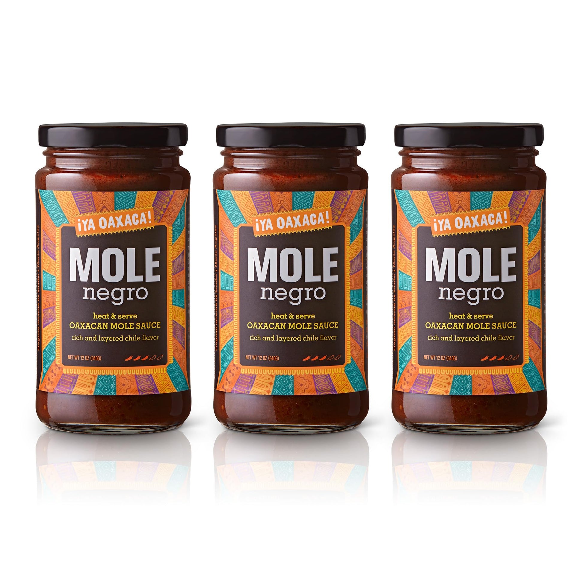Ya Oaxaca Mole Sauce - Medium Spice - Vegan, Non-GMO, Gluten Free - 12oz (3pk)