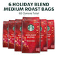 Starbucks Ground Coffee Holiday Blend, Medium Roast, 10 Oz Bags, 6-Pack, 100% Arabica, Limited Edition