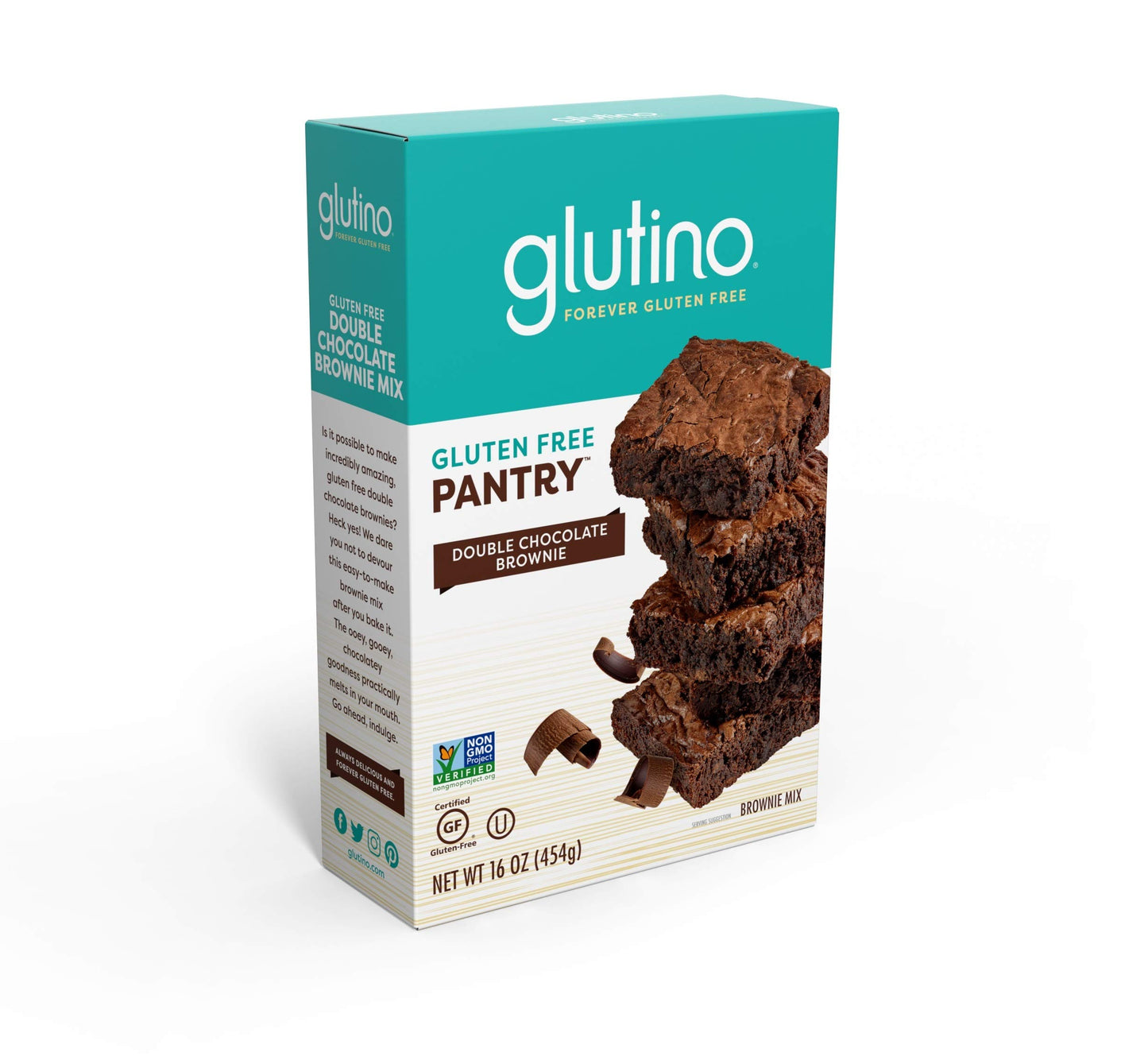 Gluten Free By Glutino Pantry, Brownie Mix, Delightful Dessert, Double Chocolate, 16 Ounce