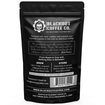 Blackout Coffee, Pitch Black Espresso Extra Dark Roast Coffee, European-Style Espresso Coffee, Aromatic, Small Batch Fresh Roast
