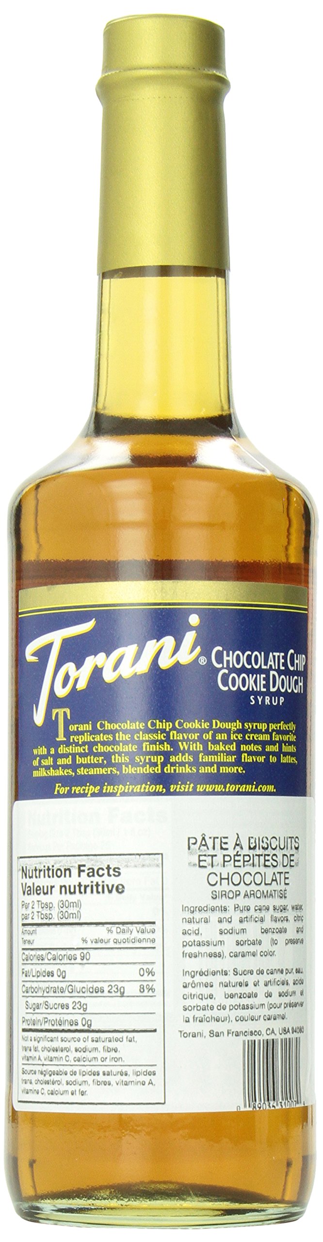 Torani Chocolate Chip Cookie Dough Syrup, 750 ml, 25.4 Fl Oz, Pack of 1