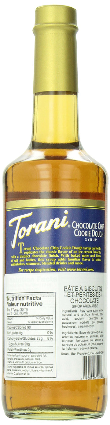 Torani Chocolate Chip Cookie Dough Syrup, 750 ml, 25.4 Fl Oz, Pack of 1