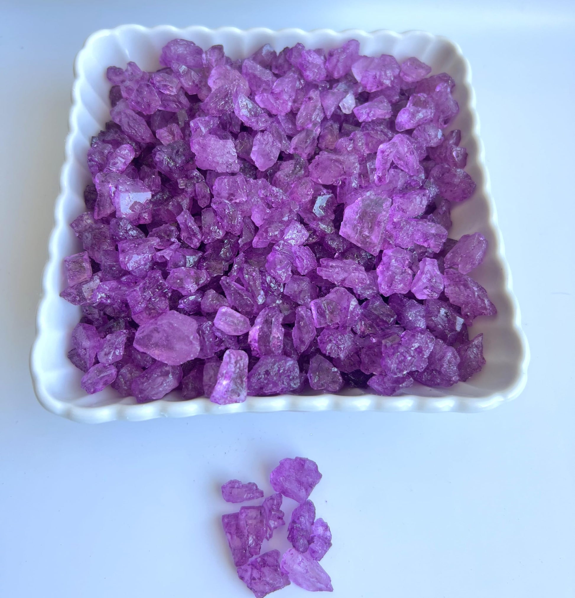 SweetGlob Old Fashioned Medium Rock Sugar Candy Gems, Lump Sugar Rock Crystals (1 Pound, Purple Grape)