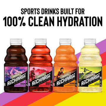 R.W. Knudsen Recharge Orange Sports Drink With Electrolytes, 32 Fl Oz (Pack Of 6)