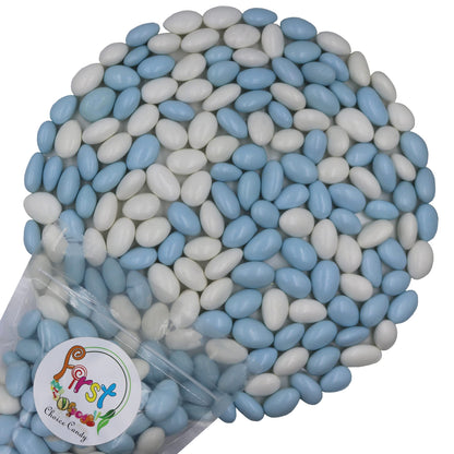 FirstChoiceCandy Jordan Almonds (1 Pound, Baby Blue & White)