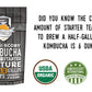 Fermentaholics Kombucha SCOBY Starter Culture - Six Ounces of Mature Starter Tea for Brewing Half Gallon Batch
