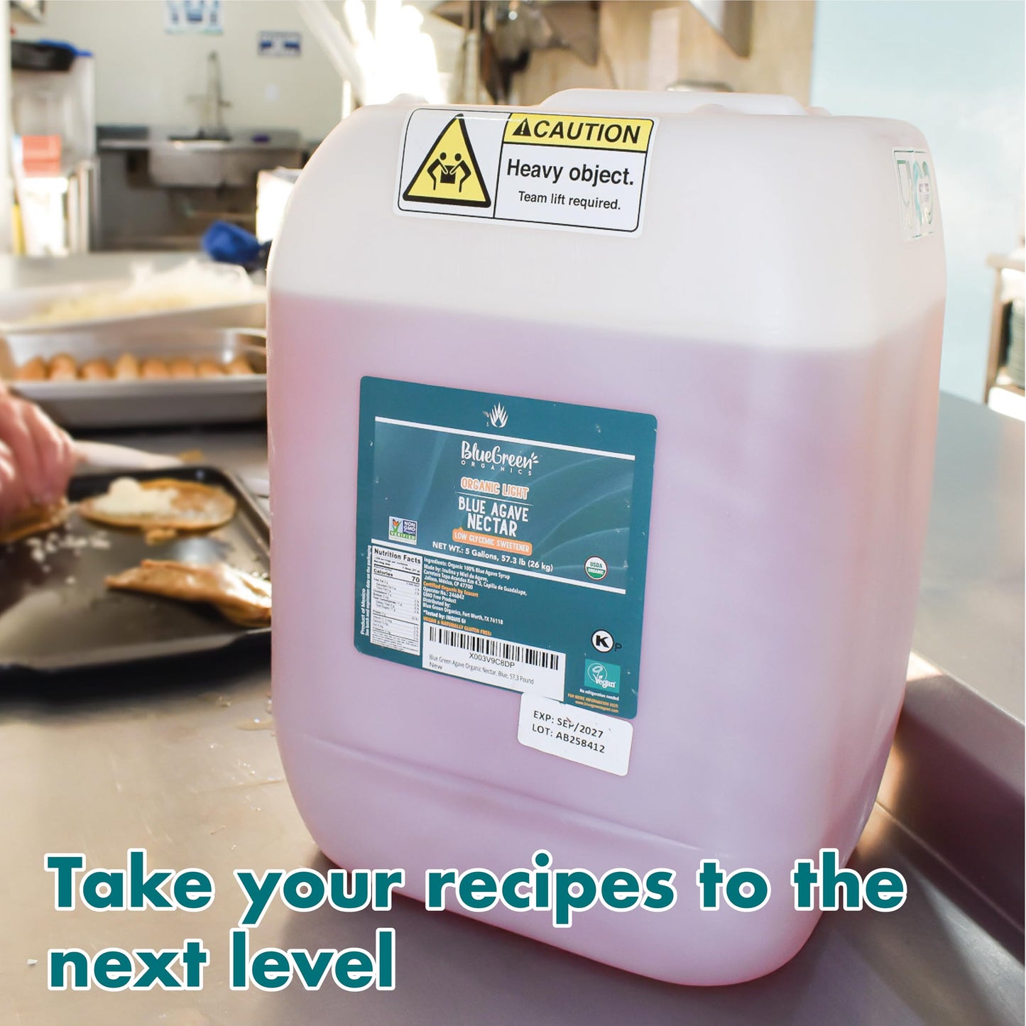 BLUE GREEN ORGANICS, Agave syrup, Agave, Gluten Free, Organic, Sweetener, coffees, pancakes or any baked good, Family-friendly,