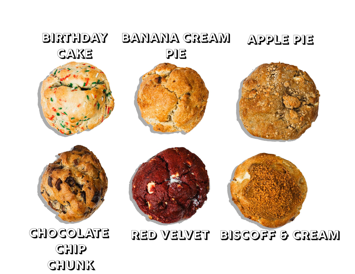 Favorite Things 2024 Gooey On The Inside Cookies Assorted 6-Pack Freshly-Baked Gourmet Food Cookie Gift Snacks - Great For Shari