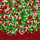 Christmas Jimmies Sprinkles for Cake Decorating,White Red and Green Jimmies Mix,Edible Sugar Holiday sprinkle for Cupcake Topper