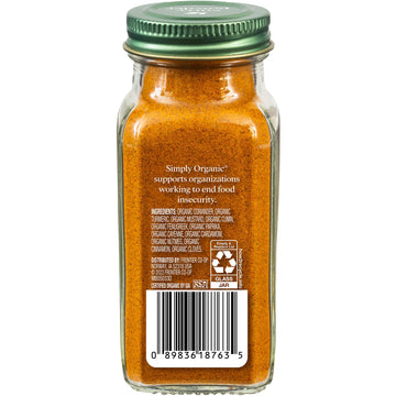 Simply Organic Certified Organic Curry Powder, 3-Ounce 3-Pack, Aromatic Blend 11 Indian Cooking Spice For Meat, Seafood, Tofu