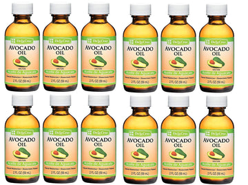 De La Cruz Avocado Oil - Expeller Pressed Pure 100% Avocado Oil for Hair and Body - Lightweight Body Oil for Dry Skin - 2 FL. OZ