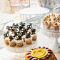 YCTHUNFISH 36 Pack Bridal Shower Cupcake Toppers Glitter Diamond Ring Black Bamboo Picks