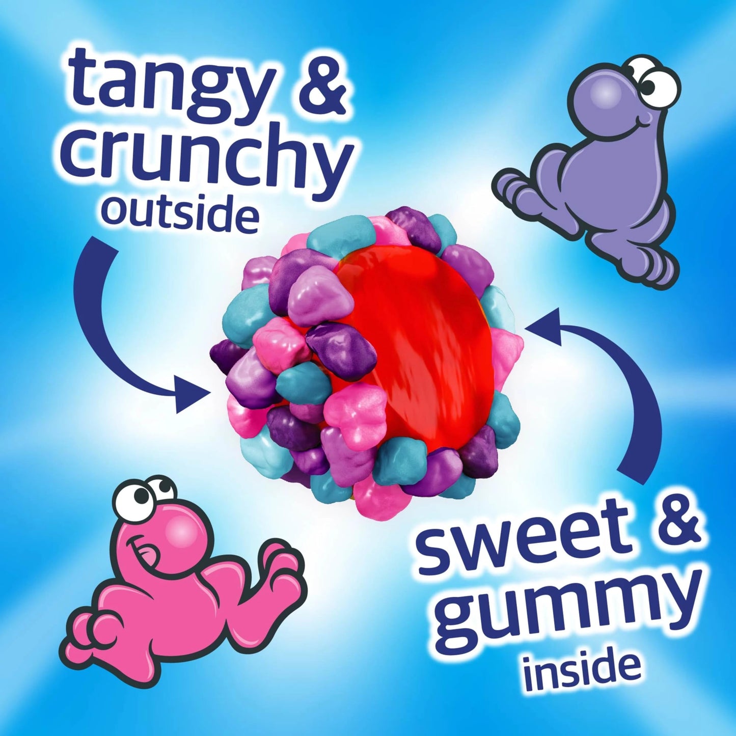 NERDS Gummy Clusters, Very Berry Candy, Crunchy & Gummy, 8 oz, Blue, Perfect for Snacking and Sharing