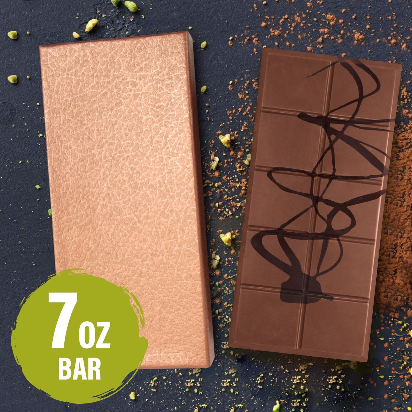 S&K Truffle Co. Dubai Chocolate Bar with Crunchy Pistachios - 7oz Elegant Gift Box