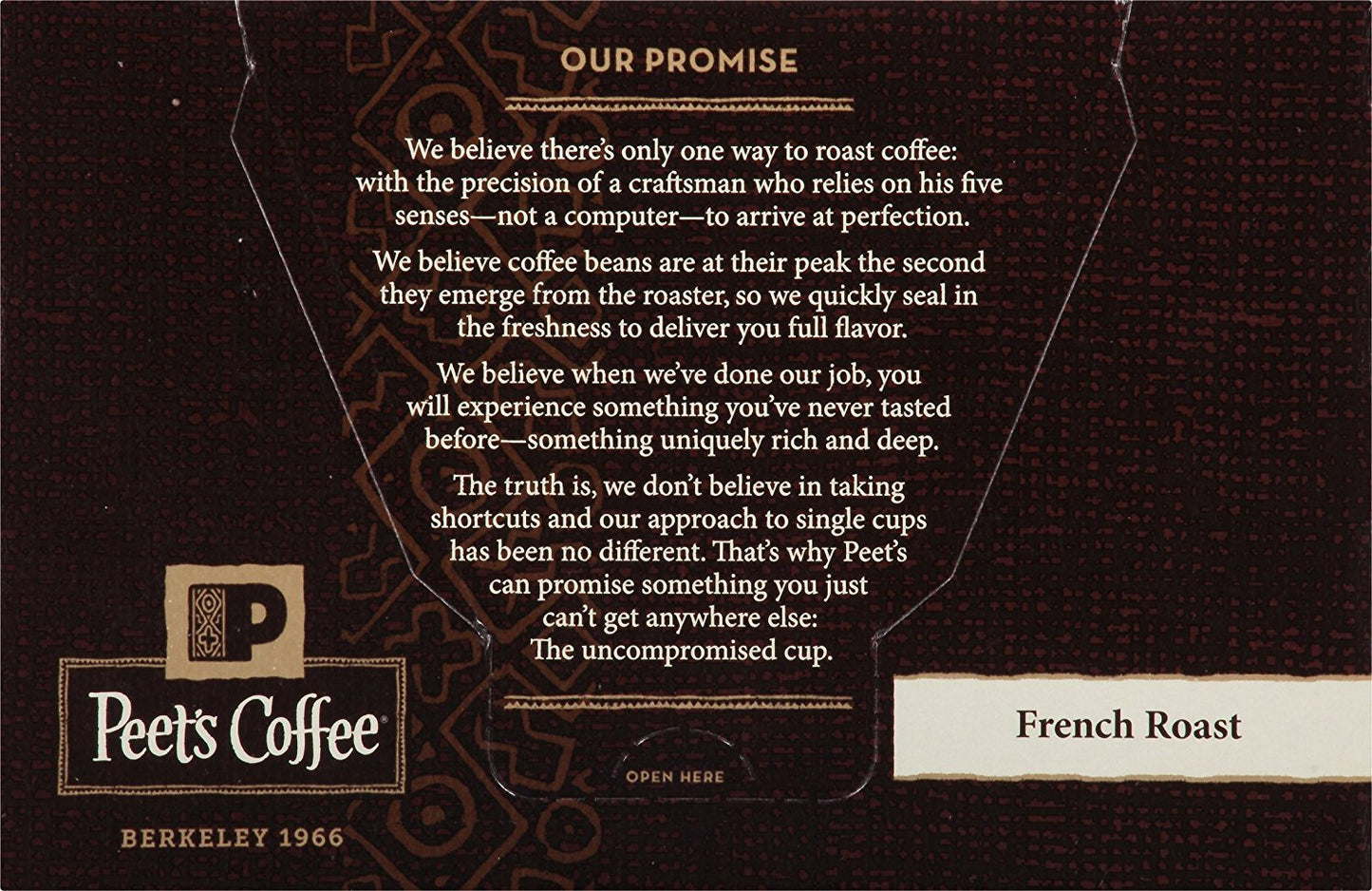 Peets Coffee French Roast K-Cup Coffee Pods, Dark Roast, 10 Count (Pack of 6), Model 506951