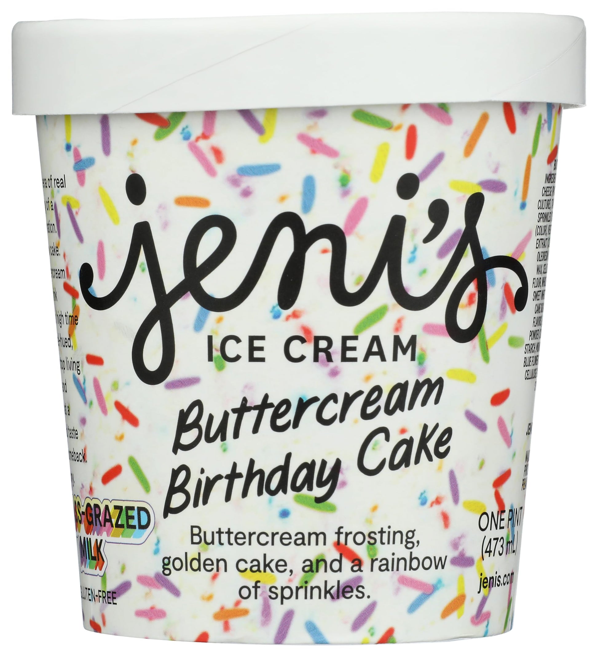 JENIS SPLENDID ICE CREAMS Buttercream Birthday Cake Ice Cream, 1 PT