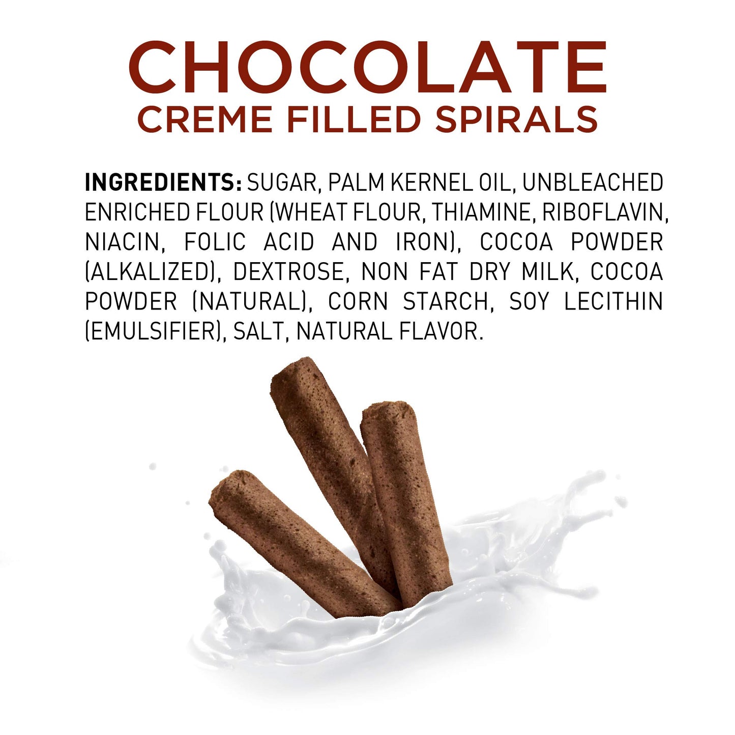 Got Milk Wafer Spirals, Chocolate, 14 Oz. Tin With 36 Rolls, Delicious Rolled Wafer Rolls With Filling, Chocolate Wafer Cookies