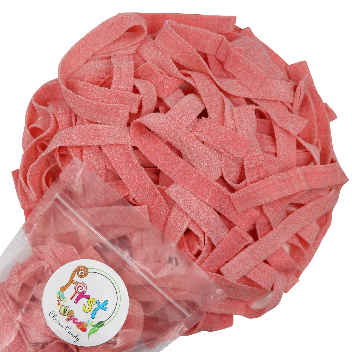 All Color Sour Gummy Belts (Pink Lemonade, 1 LB)