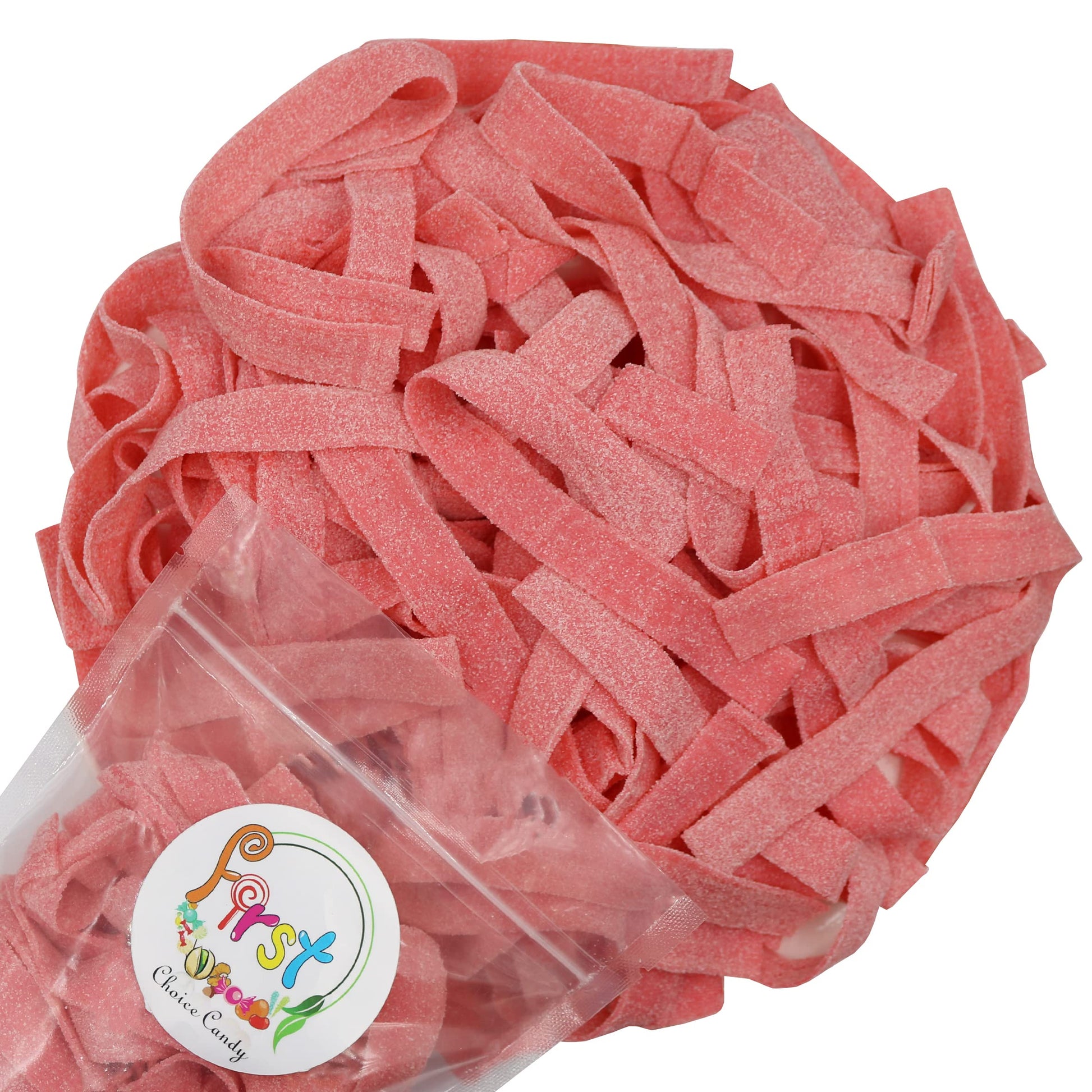 All Color Sour Gummy Belts (Pink Lemonade, 1 LB)