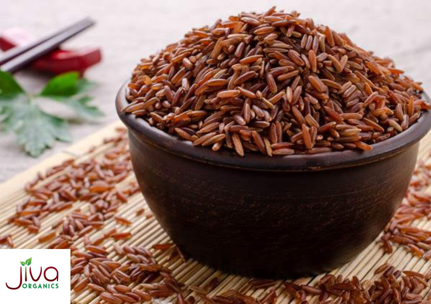 Jiva Organics Organic Red Rice 10 Pounds Bulk Bag From India - 100% Natural & Non-Gmo