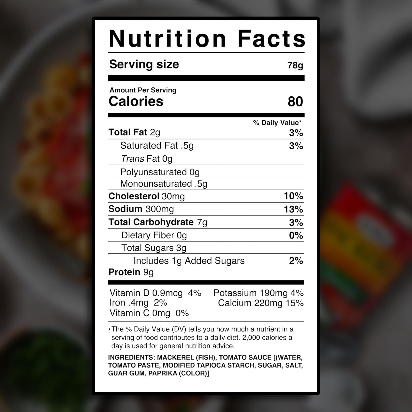 Grace Classic Mackerel In Tomato Sauce 5.5Oz - 4 Pack - Canned Mackerel