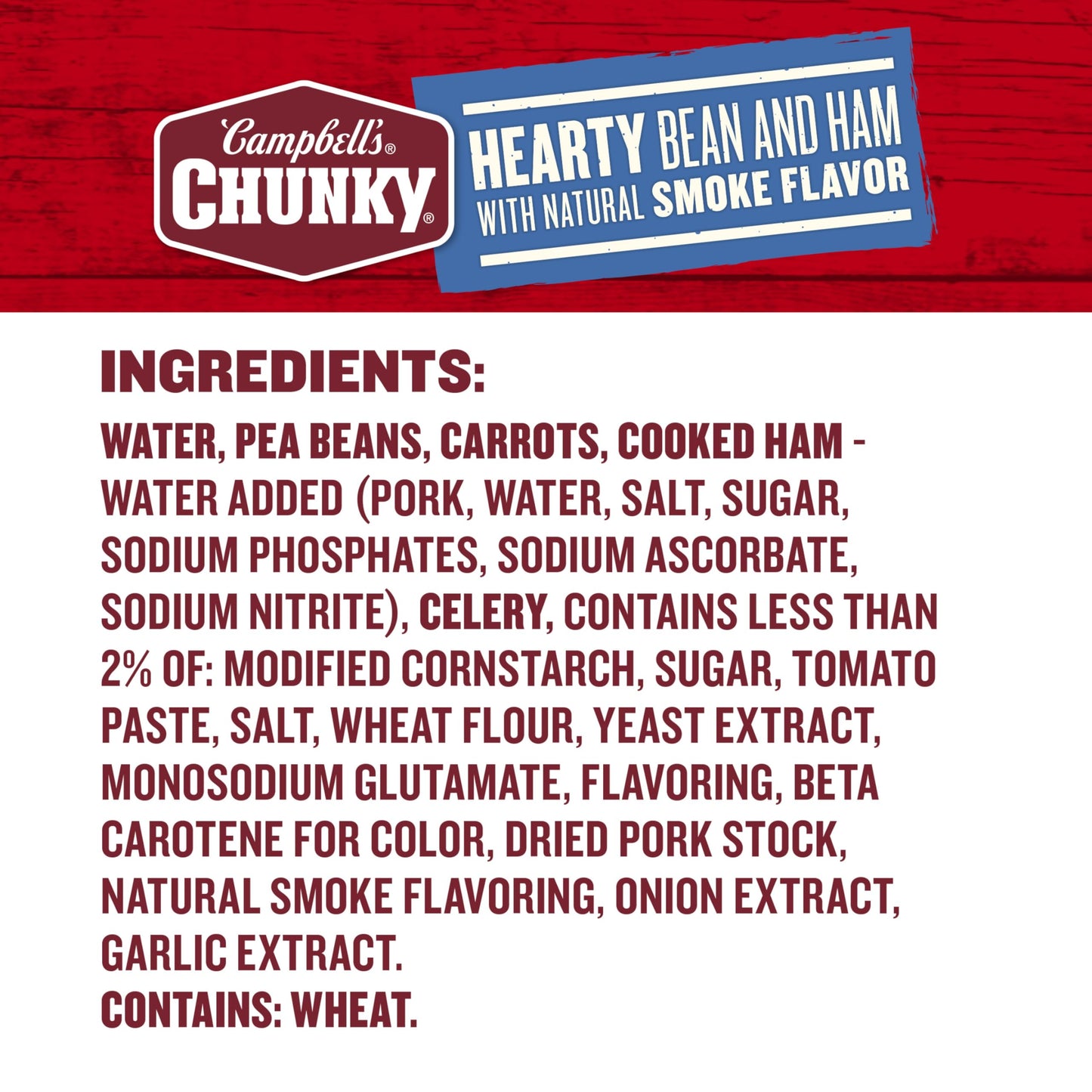 Campbells Chunky Soup, Hearty Bean Soup With Ham, 19 Ounce Can (Case Of 12)