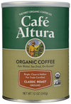 Cafe Altura Ground Organic Coffee, Fair Trade Classic Roast, 12 oz Can