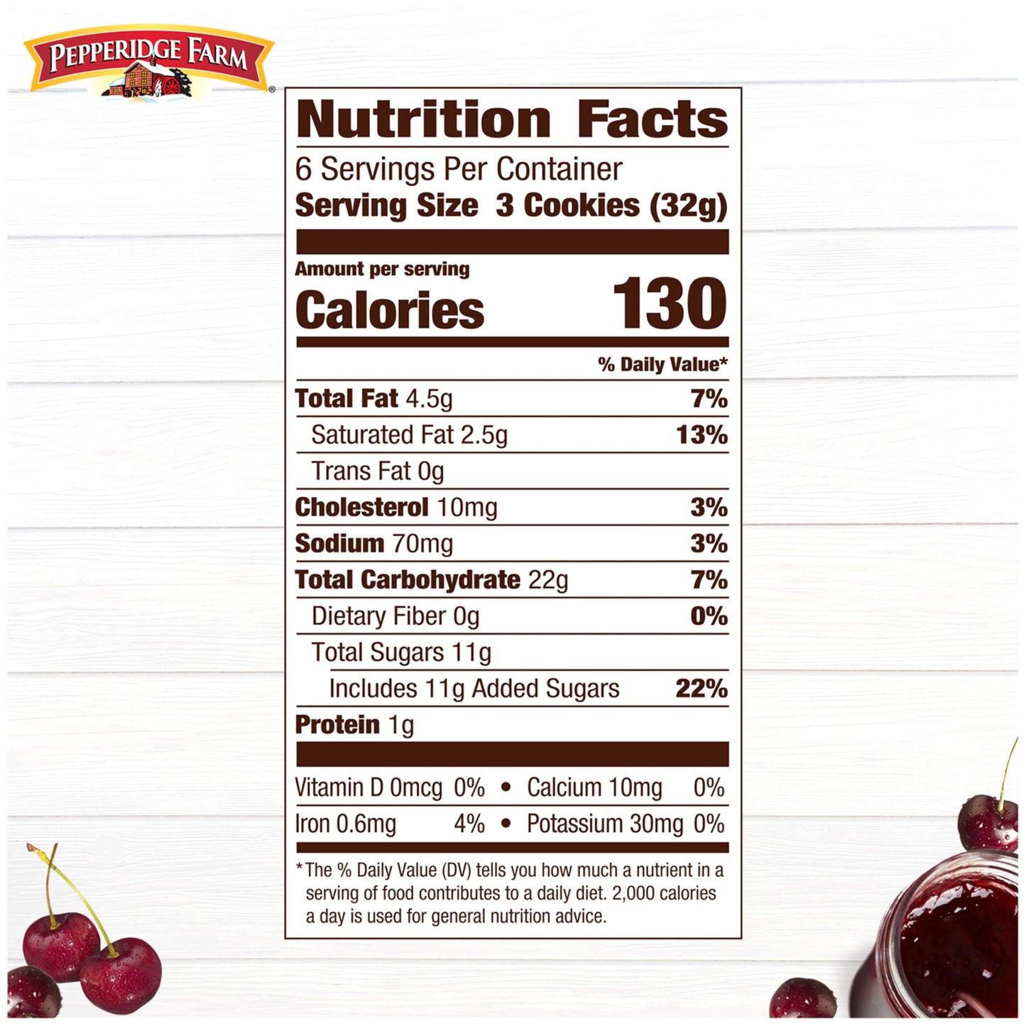Pepperidge Farm Verona Cherry Thumbprint Cookies, 6.75 Oz. Bag