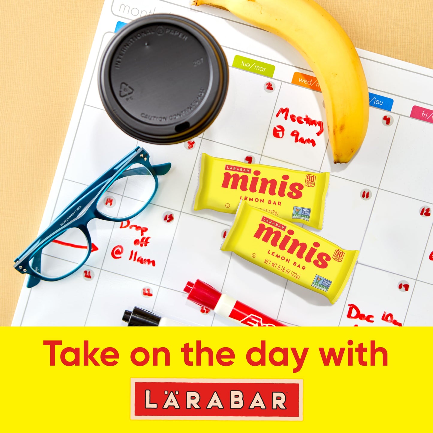 Larabar Minis  Lemon Bar  Vegan and Gluten Free Snacks  20 Mini Bars  15.6 oz