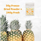 NAT FLAV Freeze Dried Pineapple Powder - 10.5oz/300g | 100% Natural, No Added Sugar, No Preservatives | Pure Tropical Flavor for