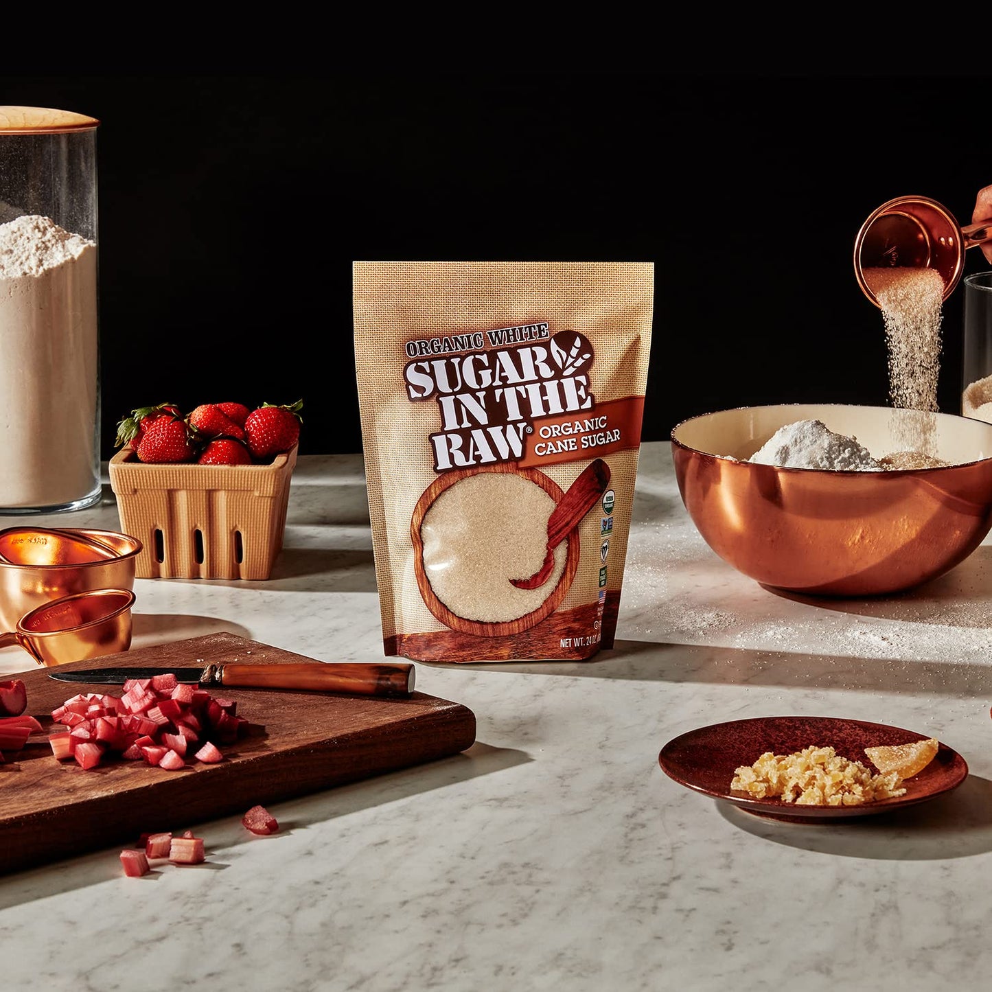 Sugar In The Raw Organic Granulated White Premium Cane Sugar, Pure Natural Sweetener, Hot & Cold Drinks, Coffee, Cooking, Baking