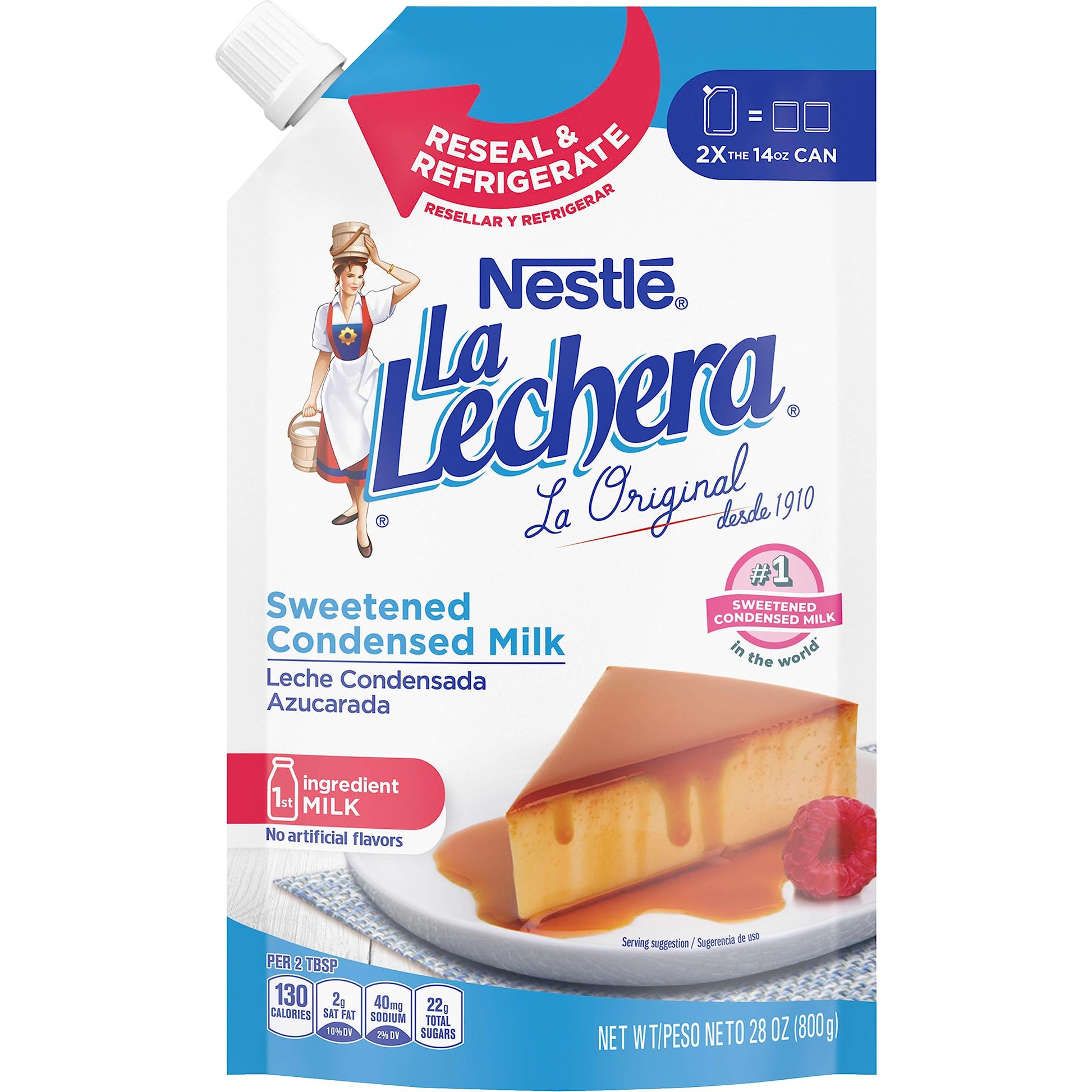 Nestle La Lechera Sweetened Condensed Milk, 28 Oz Squeeze Pouch