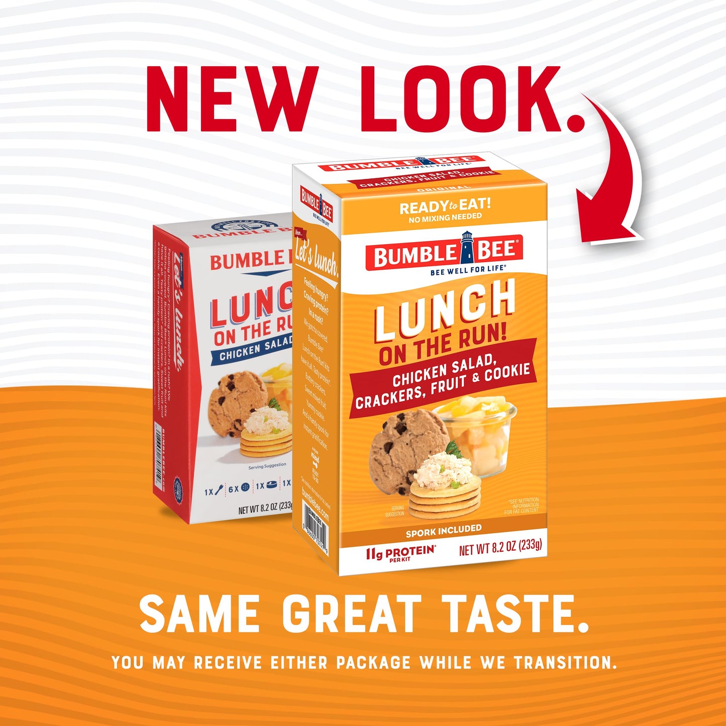 Bumble Bee Lunch On The Run Chicken Salad with ers Kit  8.2 oz - Ready to Eat  Includes ers  Cookie & Mixed Fruit - Shelf Stable & Convenient Source of Protein