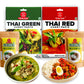 El The Cook Thai Green & Red Curry Paste + Coconut Powder For Making Thai Curry | Ready To Cook Kit | Serves 4 X 2 Pack (50G Eac