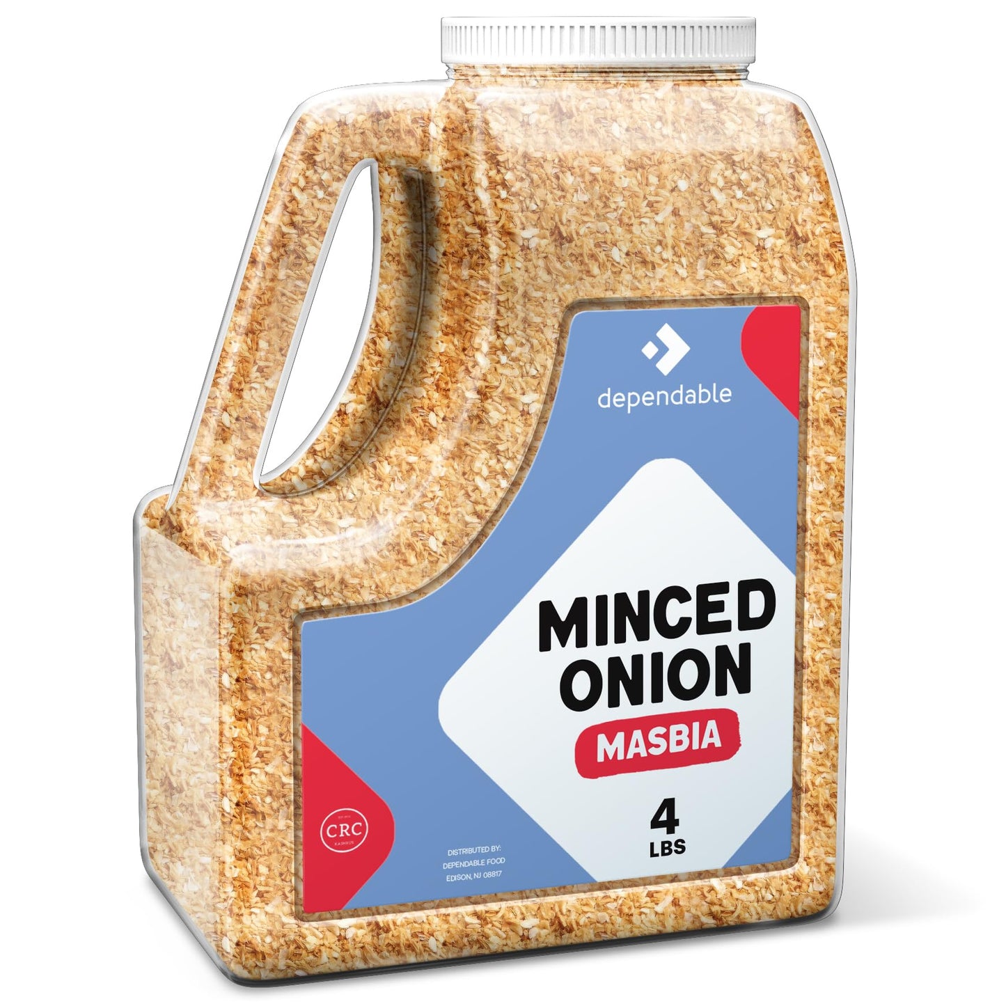 Dependable Food Minced Onion -4 Lb. Jar - Bulk, Kosher, Dehydrated Onion Flakes Convenient Versatile Seasoning For Chefs, Restau