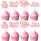 Rsstarxi Cupcake Toppers, Happy Retirement Theme, Pink Paper Picks, 24 Pack
