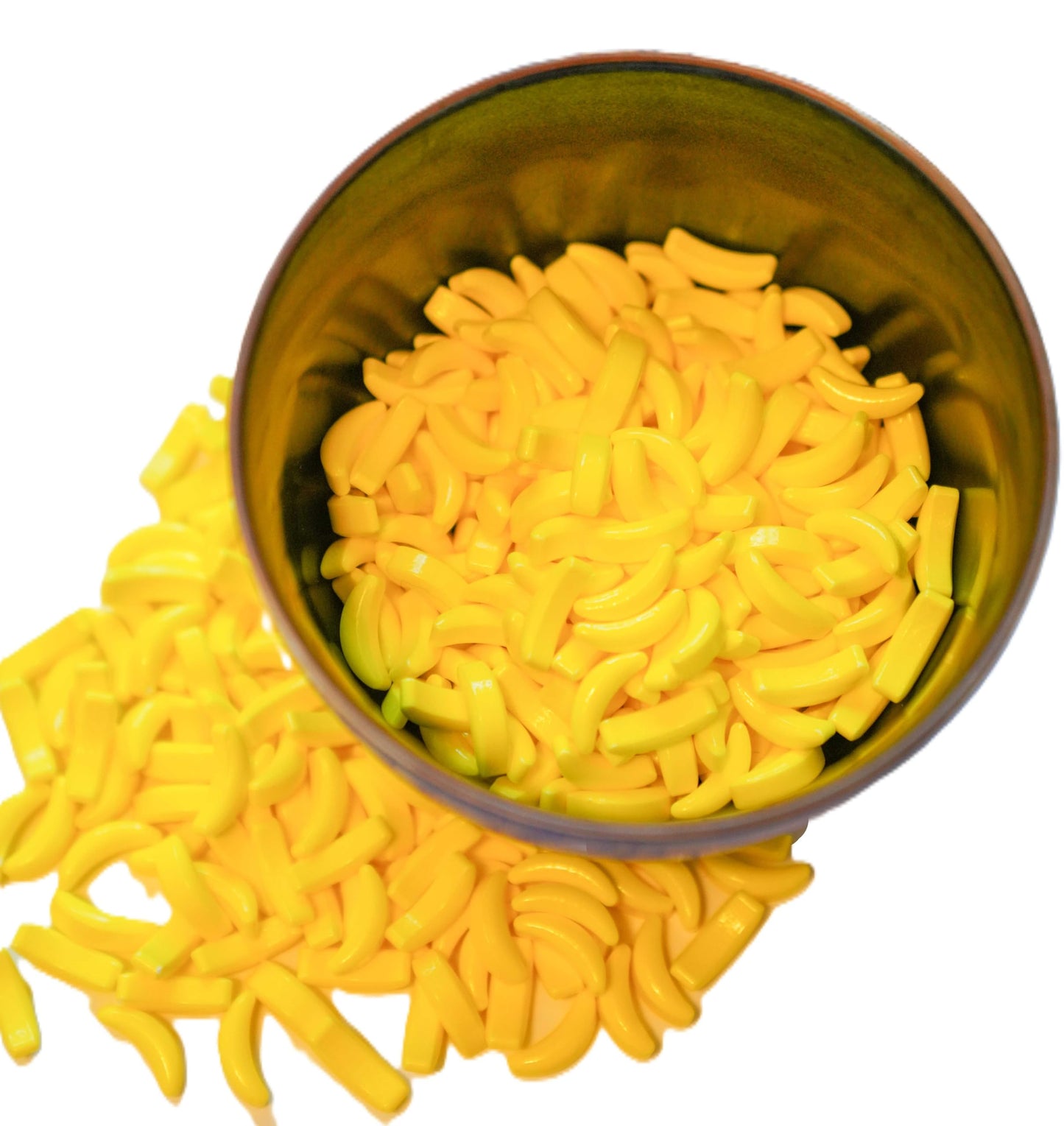 Banana Candy - 1 lb of Sweet Crunchy Bright Yellow Banana Shaped Candy